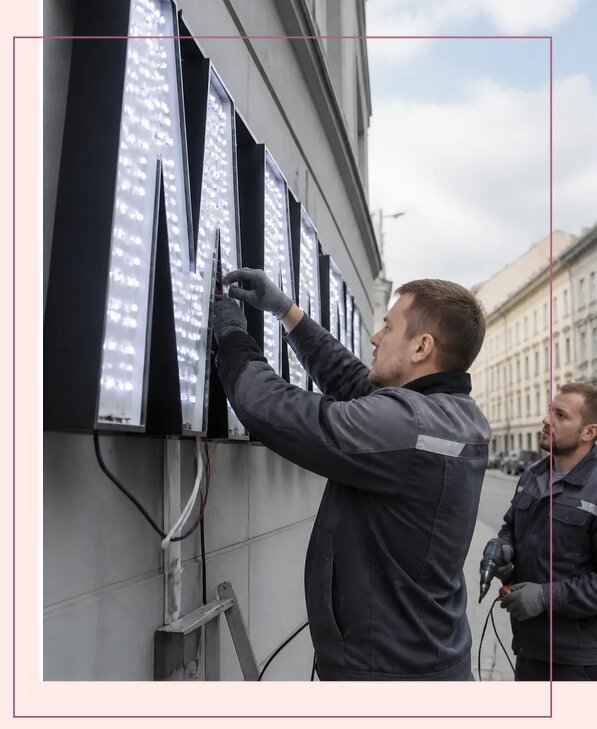 Изготовление и монтаж светодиодных LED вывесок в Норильске